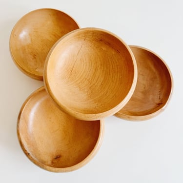 Set of 4 Japanese Wooden Bowls