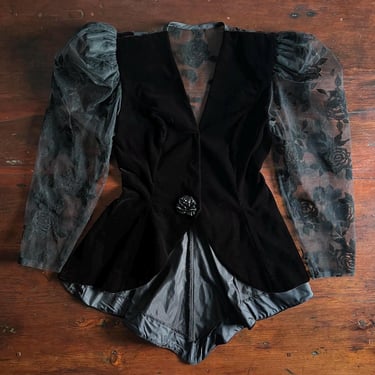 Velvet Lace Blazer by "Climax” Karen Okada for David Howard - Size 5/6 