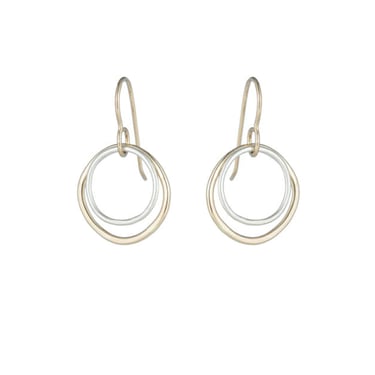 Colleen Mauer Designs | Gold + Silver Double Rounded-Square Earrings