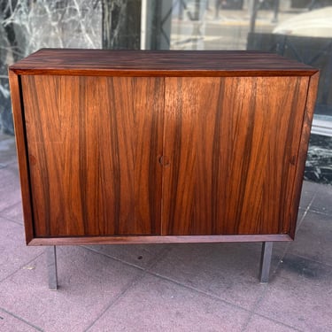 Rare Small Rosewood Cabinet by Poul Cadovious on chrome Legs