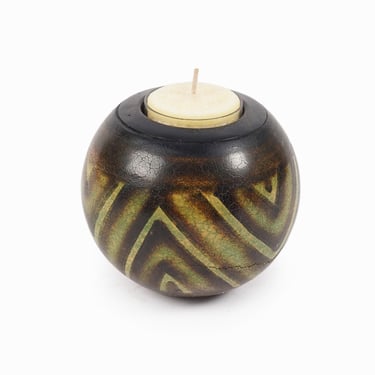 Worx Of Africa Tealight Candleholder Wooden Ball Vintage Candle Holder 