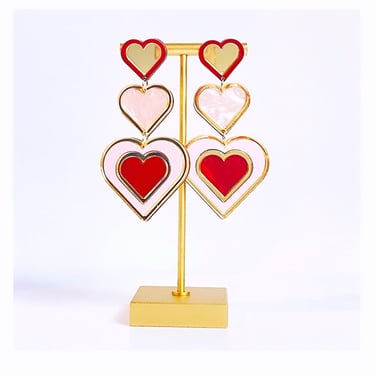 Sample Sale Pink &amp; Red Triple Hearts