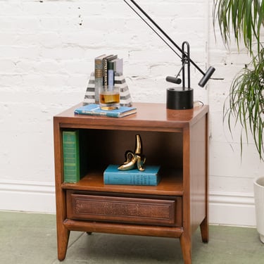 Rattan Vintage Nightstand by Century