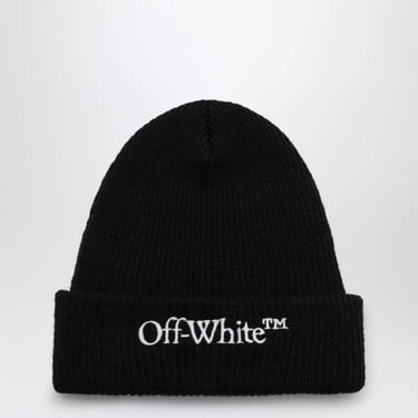 Off-White Black Wool Cap With Logo Men