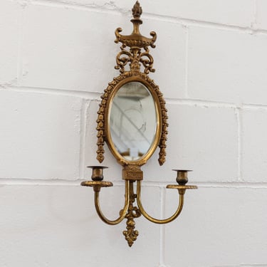 antique french empire style mirror wall sconce
