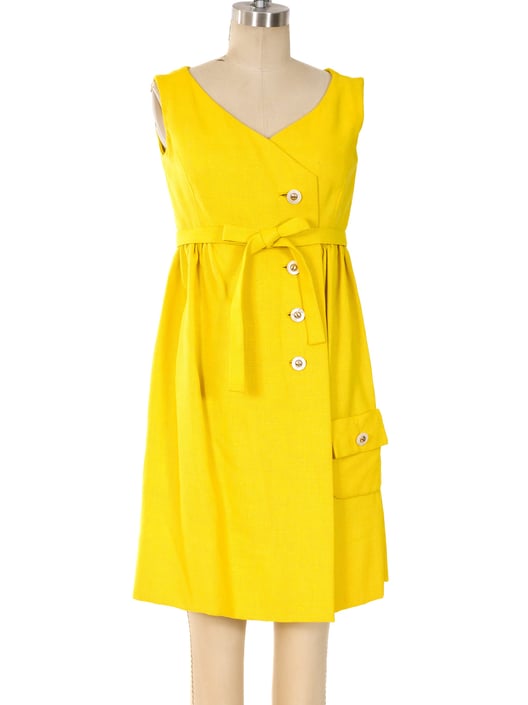 Geoffrey Beene Sunflower Linen Tank Dress