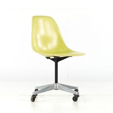 Charles and Ray Eames for Herman Miller Mid Century Fiberglass Wheeled Shell Chair - mcm 
