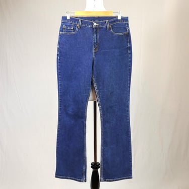 90s Levi's 515 Jeans - 33" to 34" waist - Blue Denim Pants - Boot Cut Lower Rise - Vintage 1990s - 32" length 