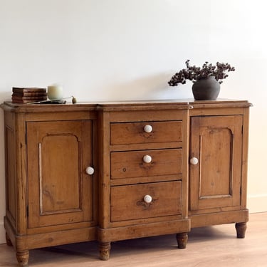 Antique 19th Century English Pine Sideboard 