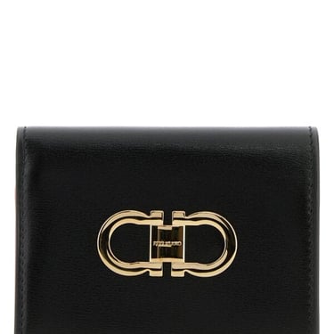 Salvatore Ferragamo Women Black Leather Wallet