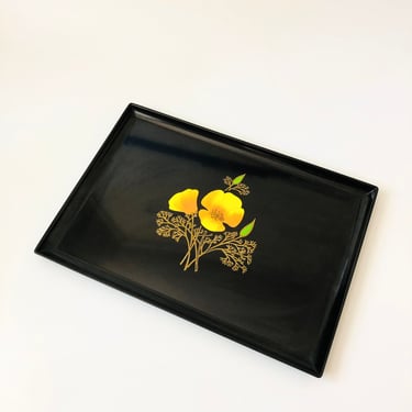 Large Couroc Poppy Tray 