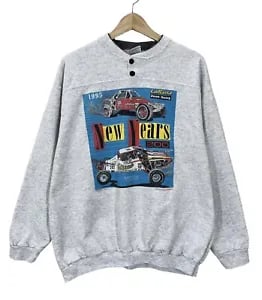 Vintage 1995 LaRans Desert Racing Motorsports Sweatshirt Fits Large