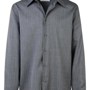 Jil Sander Grey Wool Shirt Man