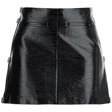 Courreges Vinyl Mini Skirt With Buckles Women