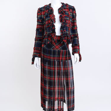 Plaid & Ruffle Deconstructed Skirt Set