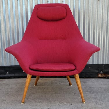 Danish Modern Torbjorn Afdal "Butterfly" Upholstered Lounge Chair 