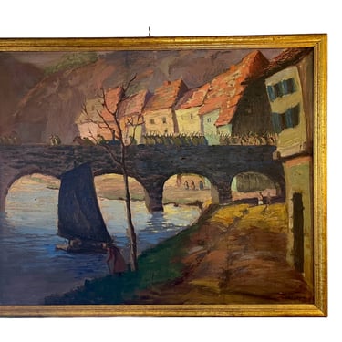 Charles I. Brobeck (1888-1981) WWI Era Oil on Canvas