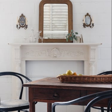 19th century French kitchen work table with drawers