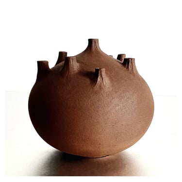 SHIPS NOW- one of a kind stoneware vase, stylized anatomical heart motif wheelthrown and handbuilt vessel handmade minimalist flower vase . 