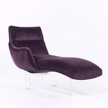 Vladimir Kagan Mid Century Erica Lucite Chaise Lounge - mcm 
