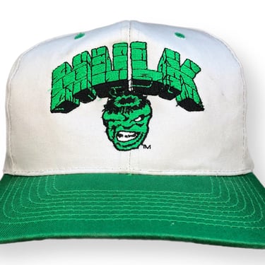 Vintage 1993 Marvel Comics The Hulk Annco Embroidered SnapBack Hat Cap 