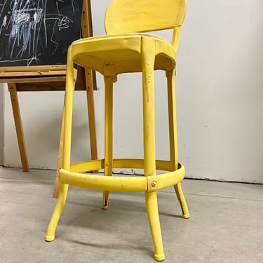 Industrial Stool Vintage Metal Shop Stool Industrial Stool Vintage