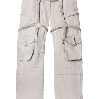 Off White Women Laundry Cargo Jeans