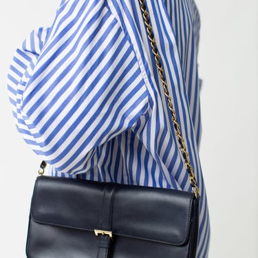 Navy Leather Bag