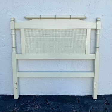 Coastal Twin Headboard - Vintage Faux Bamboo & Rattan Bedroom Furniture 