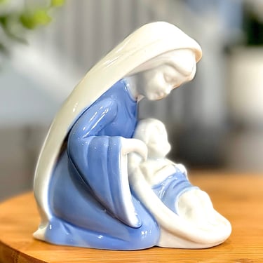 VINTAGE: Japan Lefton's Holy Mother and Baby Figurine - Mary and Jesus - Ornament - Virgin Mary - Mother Mary - SKU 24-D-00007939 