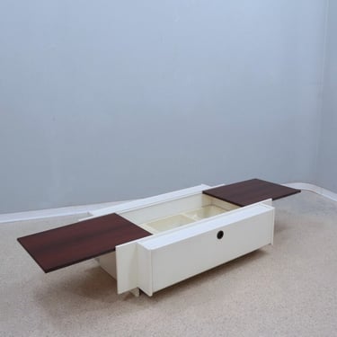 Modular lacquered coffee table with bar FIARM 1960s 