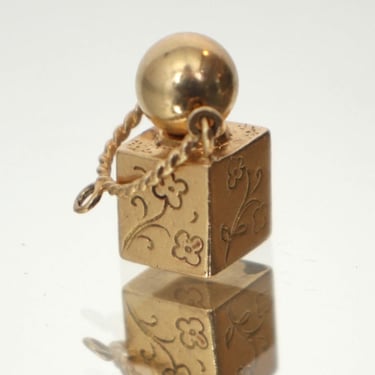 14K Gold Perfume Bottle Charm