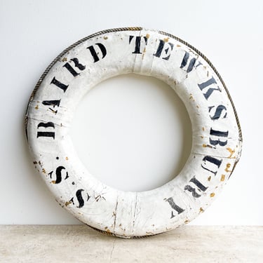 Authentic Antique Life Ring Life Belt Life Preserver Great Lakes Barge Ship S S Baird Tewksbury Original Great Lakes Shipping Nautical Decor 