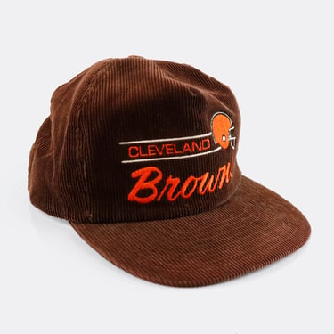 Vintage NFL Cleveland Browns Embroidered Corduroy Snapback Hat