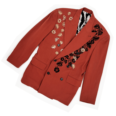 Jean Paul Gaultier S/S 1992 enamel applique jacket