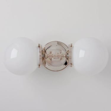 Clearance//Cyber Monday Sale ** Vanity lighting - wall sconce double globe - modern light bathroom fixture 