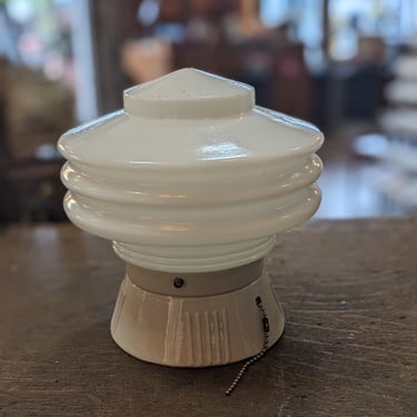 Vintage Art Deco Flush Mount Light 8 x 8 x 9