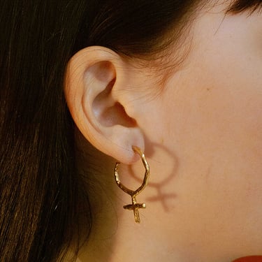 Pre-Order: LL, LLC x Martine Rose Fem Symbol Hoop Earrings