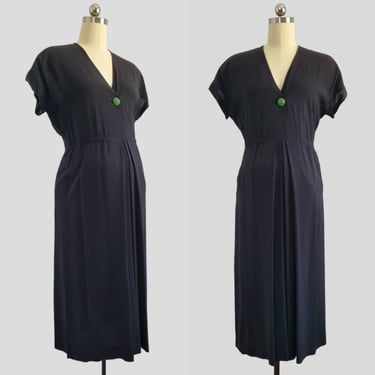 1940s Maternity Dress with Pockets 40s Dress 40s Women's Vintage Size Medium 