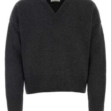 Ami Man Melange Charcoal Wool Blend Sweater