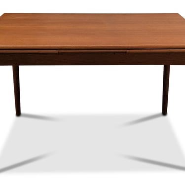 Large Teak Dining Table w Two Hidden Leaves - 012326