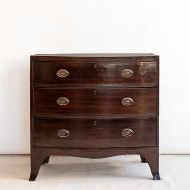 Antique English Bow Front Chest