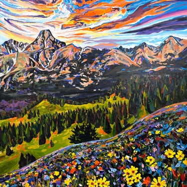 Vail Wildflowers of Shrine Pass 5x4ft Painting