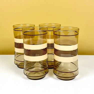 Set of 4 or 8 Libbey Striped Glasses 