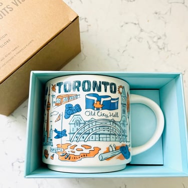 NIB_ Discontinued Starbucks Been There Mug-Blue and White and Orange_Toronto by LeChalet