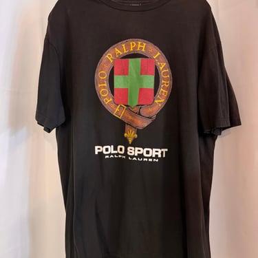 1990s Polo Sport Black T-Shirt