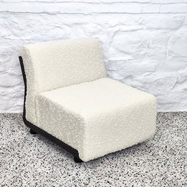 Amanta Lounge Chair in Off-White Textured Fabric by Mario Bellini for C&B Italia | Italian Space Age | 1970s 