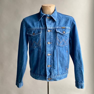 Vintage Wrangler Denim Jacket / Wrangler Jean Jacket / USA Made Denim Jacket / Western Wrangler Jacket / Vintage Wrangler Jacket Small 