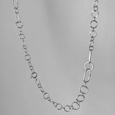 STERLING SILVER HALO CHAIN CHOKER NECKLACE