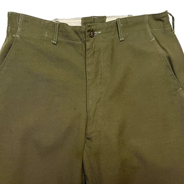 Vintage Korean War M-1951 US Army Wool Field Trousers / Pants ~ 31 Waist ~ OD ~ 1950s ~ 
